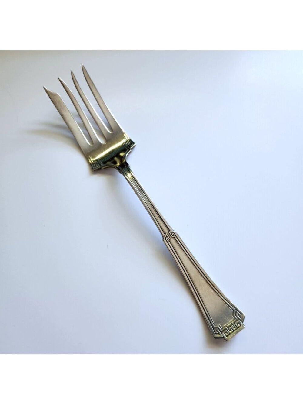 Rogers 1881 Cold Meat Fork Grecian Pattern Silverplated 8 1/4"